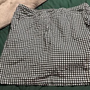 Zac & Rachel Black and White Gingham A-Line Skirt
